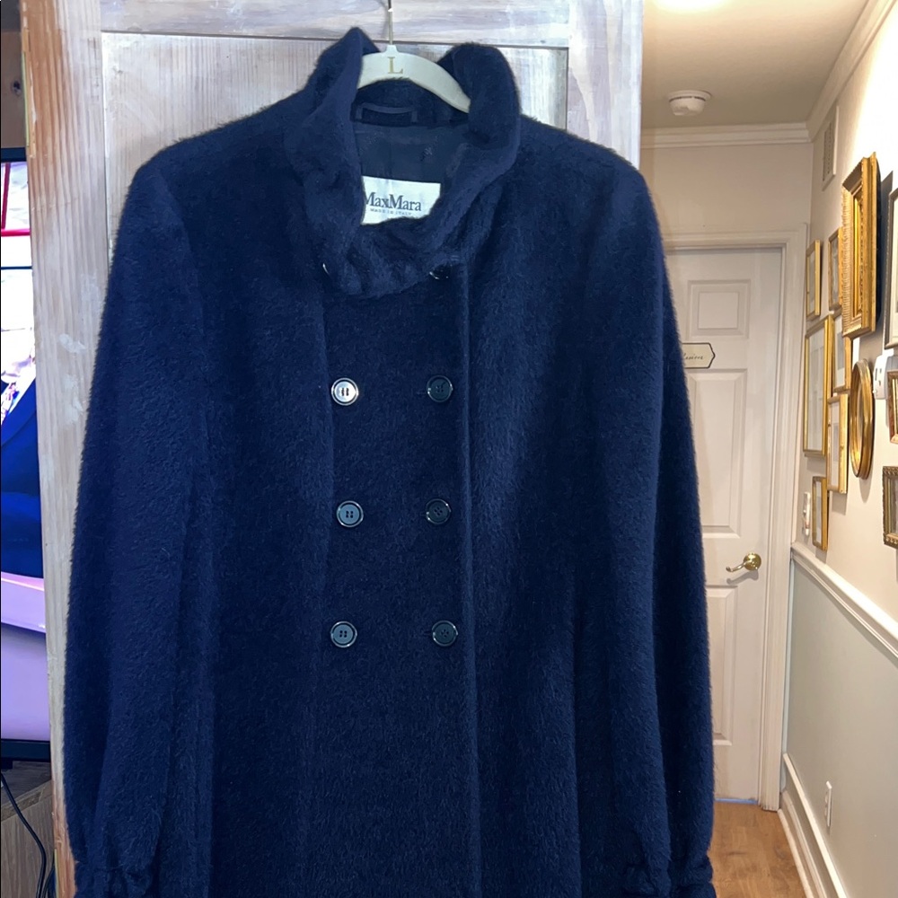 Max Mara Double Breasted Fit and Flare Long Coat EEEUC